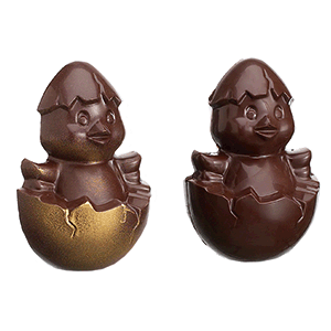 Форма для шоколада «Два цыпленка»[4шт]  пластик  MATFER