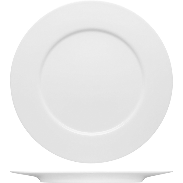 Тарелка мелкая «Пьюрити»; материал: фарфор; диаметр=32 см.; белый