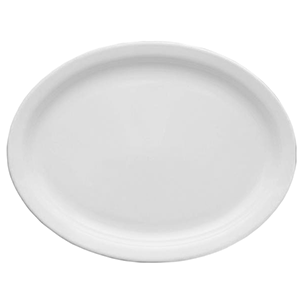 Блюдо овальное «Америка»; фарфор; , H=55, L=350, B=255мм; белый