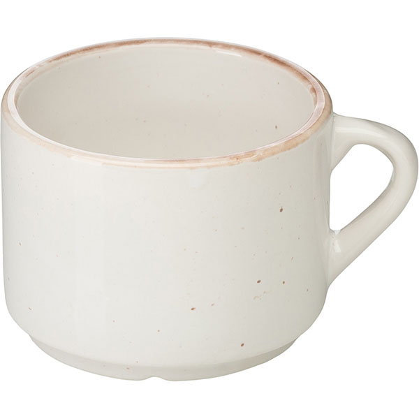 Чашка чайная «Пунто Бьянко»; фарфор; 350мл; , H=75, B=95мм; белый, черный