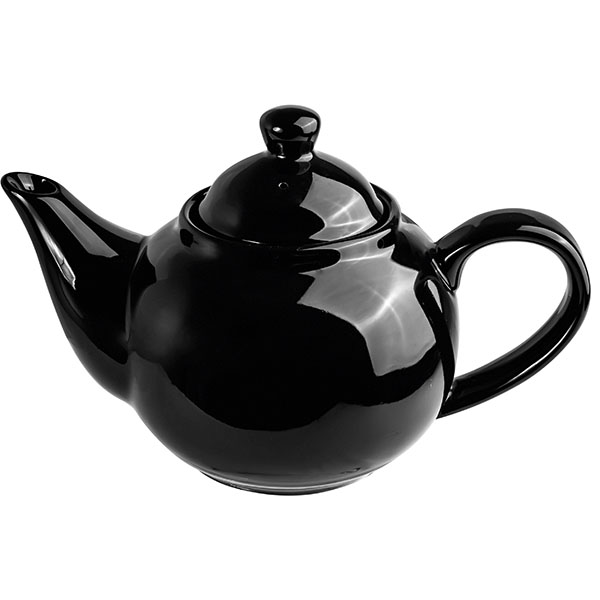 Чайник с крышкой «Кунстверк»; фарфор; 0, 8л; , H=14, L=21, B=12см; черный