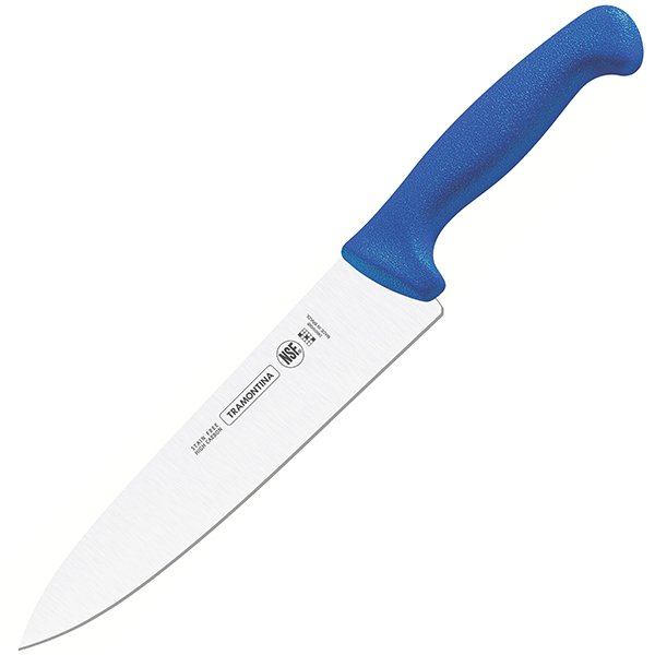 Нож поварской «Профешионал Мастер»; сталь нержавеющая, пластик; , L=37, 6/20см; синий