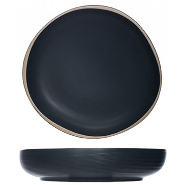 Тарелка глубокая «Галлоуэй»; керамика; 450мл; D=19, H=4см; черный