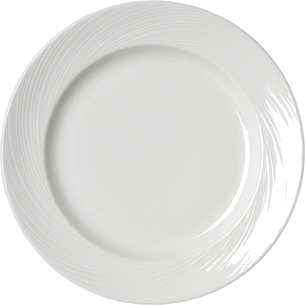 Тарелка мелкая «Спайро»; материал: фарфор; диаметр=32 см.; белый