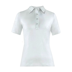 Рубашка поло женская, размер L; хлопок, эластан; белый