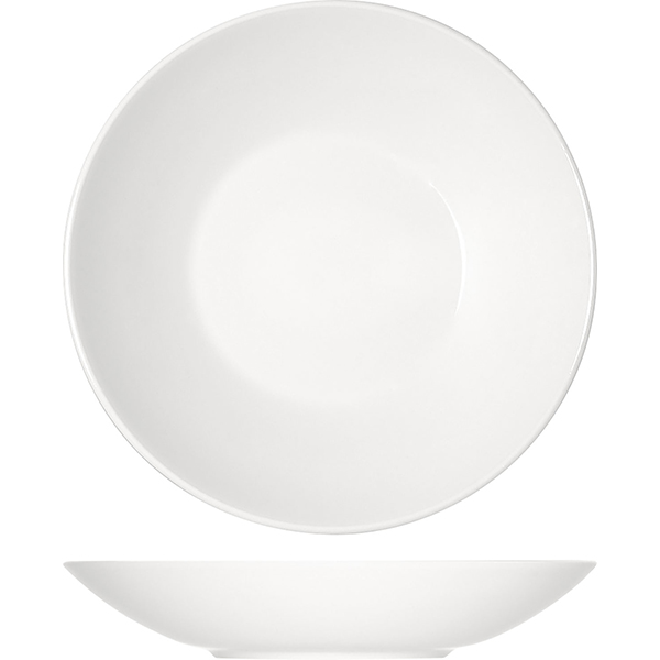 Тарелка глубокая «Опшенс»; материал: фарфор; диаметр=30, высота=4 см.; белый
