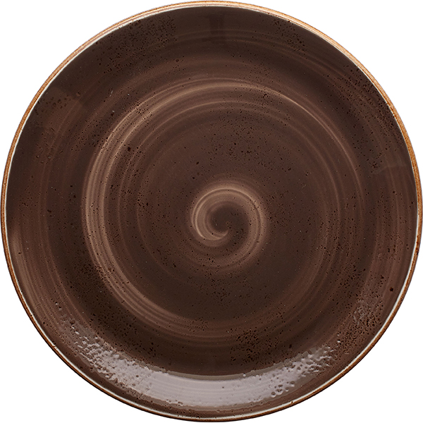 Тарелка мелкая «Крафт»; материал: фарфор; диаметр=30 см.; серый