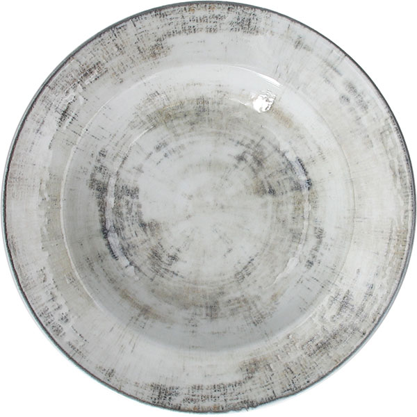 Тарелка для пасты «Оак»; фарфор; D=27см; серый