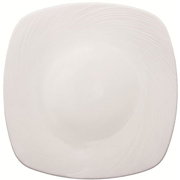 Тарелка квадратная «Спайро»; материал: фарфор; высота=17, длина=280, ширина=280 мм; белый