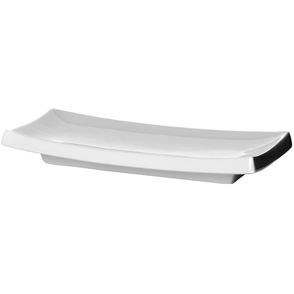 Тарелка для суши «Кунстверк»; материал: фарфор; высота=1.7, длина=27, ширина=11.5 см.; белый