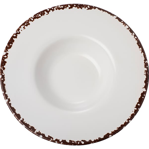 Тарелка для пасты «Антика Перла»; фарфор; 0, 5л; D=310, H=55мм; белый, коричнев.