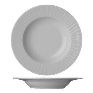 Тарелка глубокая «Нестор»; материал: фарфор; 250 мл; диаметр=22.5, высота=3 см.; белый