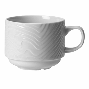 Чашка кофейная «Оптик»; фарфор; 80мл; D=65, H=40, L=90мм; белый