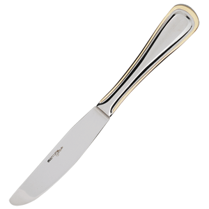 Нож десертный «Ансер Голд»; сталь нержавеющая; , L=210/110, B=4мм; металлический, золотой