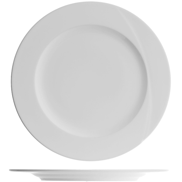 Тарелка пирожковая «Атлантис»; материал: фарфор; диаметр=16, высота=1.8 см.; белый