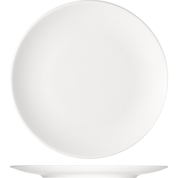 Тарелка мелкая «Опшенс»; материал: фарфор; диаметр=15, высота=11.5, длина=16, ширина=16 см.; белый