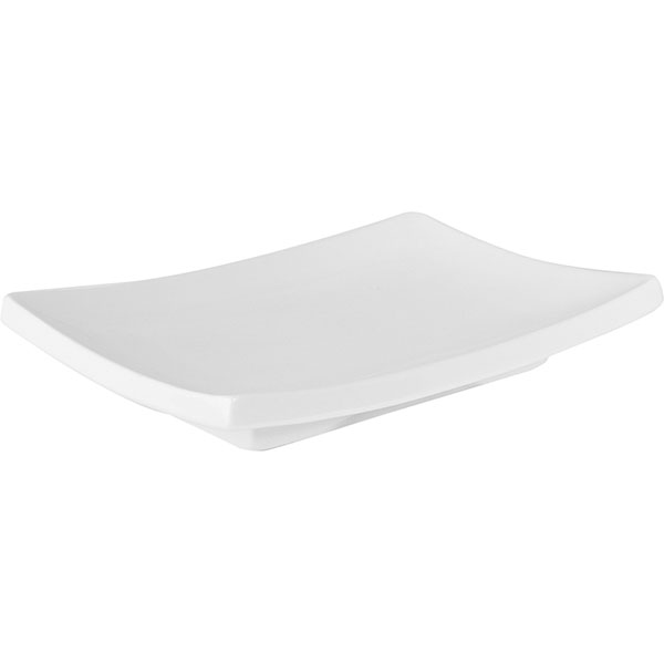 Тарелка для суши «Кунстверк»; материал: фарфор; высота=1.6, длина=14.5, ширина=10 см.; белый