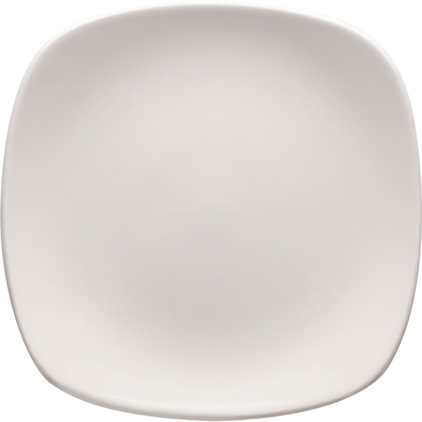 Тарелка пирожковая квадратная «Монако Вайт»; материал: фарфор; высота=1.6, длина=14, ширина=14 см.; белый