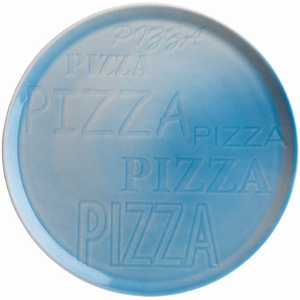 Блюдо для пиццы; фарфор; D=325, H=22мм; белый, голуб.