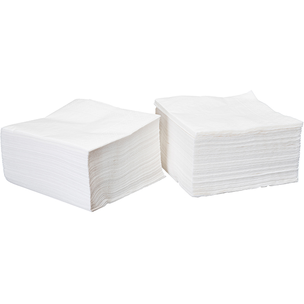 Салфетки бумажные двухслойные[200шт]; бум. салфет.; , L=33, B=33см; белый