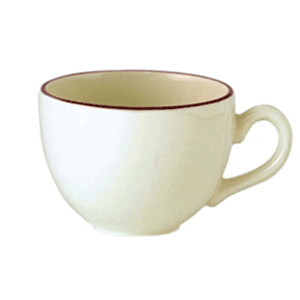 Чашка чайная «Кларет»; фарфор; 170мл; D=80, H=55мм; айвори, бордо