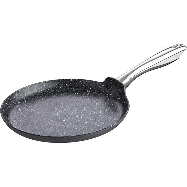 Сковорода для блинов «Уитфорд»; алюминий литой, сталь нержавеющая; 0, 8л; D=240, H=22мм; черный, металлический