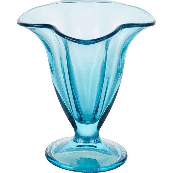 Креманка «Энджой»; стекло; 170мл; D=113/70, H=130мм; синий