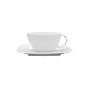 Чашка чайная «Виктория»; материал: фарфор; 280 мл; диаметр=10.8, высота=5.5, длина=12 см.; белый