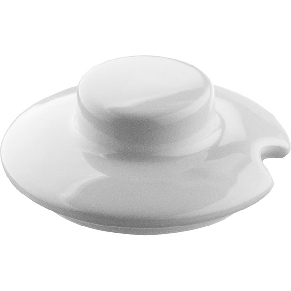 Крышка для сахарницы артикул0679 «Кашуб-хел»; материал: фарфор; белый
