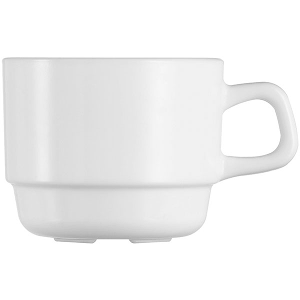 Чашка чайная «Ресторан»; стекло; 190 мл; диаметр=13, высота=7 см.; белый
