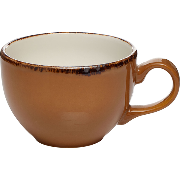 Чашка чайная «Террамеса мастед»; материал: фарфор; 225 мл; диаметр=9, высота=6.5, длина=12 см.; светло-коричневая