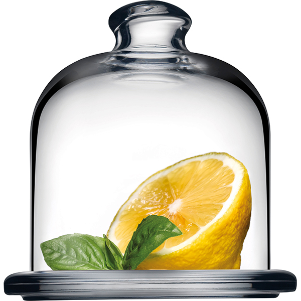 Блюдце с крышкой для лимона «Бейзик»  стекло  диаметр=10, высота=10.5 см. Pasabahce - завод ”Бор”