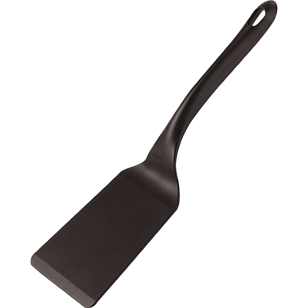 Лопатка кухонная; пластик; длина=320/130, ширина=85 мм; цвет: черный