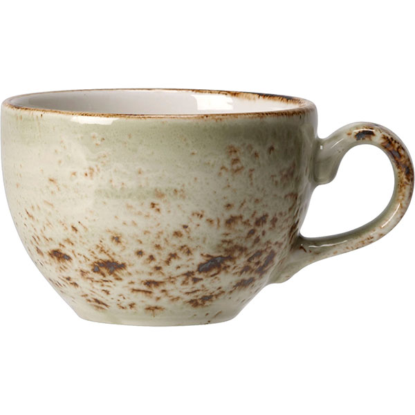 Чашка кофейная «Крафт»; материал: фарфор; 85 мл; диаметр=6.5, высота=5, длина=8.5 см.; зеленый