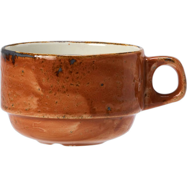 Чашка кофейная «Крафт»; материал: фарфор; 100 мл; диаметр=6.5, высота=5, длина=8.5 см.; терракот