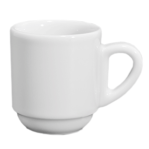 Чашка кофейная «Бистро»; материал: фарфор; 80 мл; белый