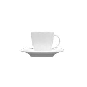 Чашка кофейная «Виктория»; материал: фарфор; 90 мл; диаметр=6, высота=5.5, длина=7.5 см.; белый