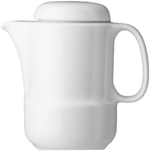 Кофейник «Акапулько»; материал: фарфор; 600 мл; диаметр=9.6, высота=15.4, длина=15, ширина=15 см.; белый