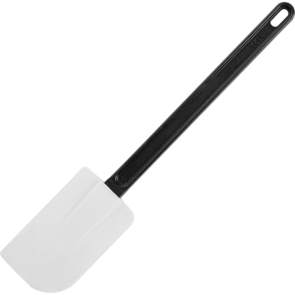 Лопатка кухонная «Эльвео»; материал: силикон,пластик; длина=35/12, ширина=7.5 см.; белый, цвет: черный
