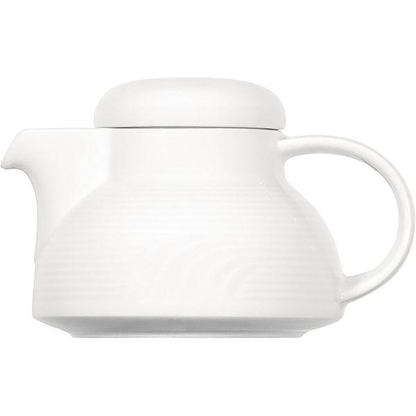 Чайник «Карат»; материал: фарфор; 350 мл; диаметр=11/4.5, высота=8, длина=15 см.; белый