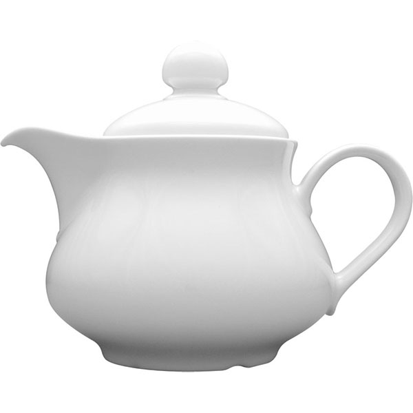 Чайник «Версаль»; материал: фарфор; 400 мл; диаметр=10, высота=13, длина=17 см.; белый