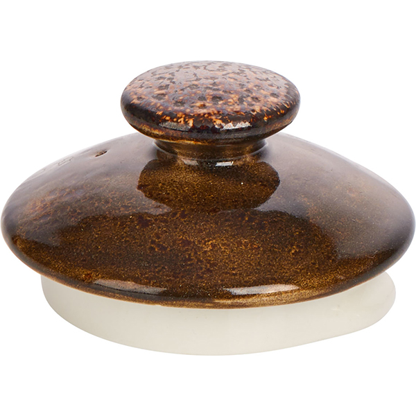 Крышка для чайника «Крафт»; материал: фарфор; коричневый