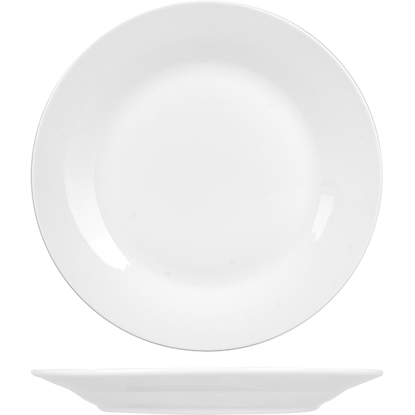 Тарелка мелкая «Коллаж»; материал: фарфор; диаметр=22.5 см.; белый