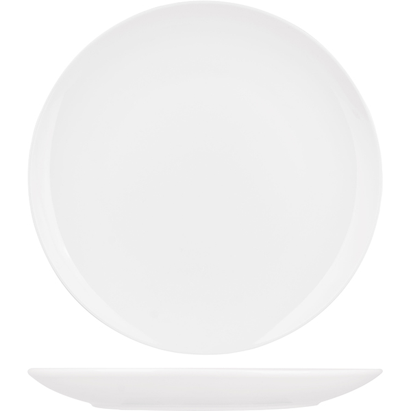 Тарелка без борта «Коллаж»; материал: фарфор; диаметр=20 см.; белый