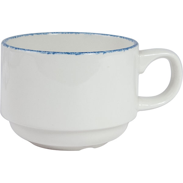 Чашка кофейная «Блю дэппл»; материал: фарфор; 100 мл; диаметр=65, высота=50, длина=85 мм; белый,синий