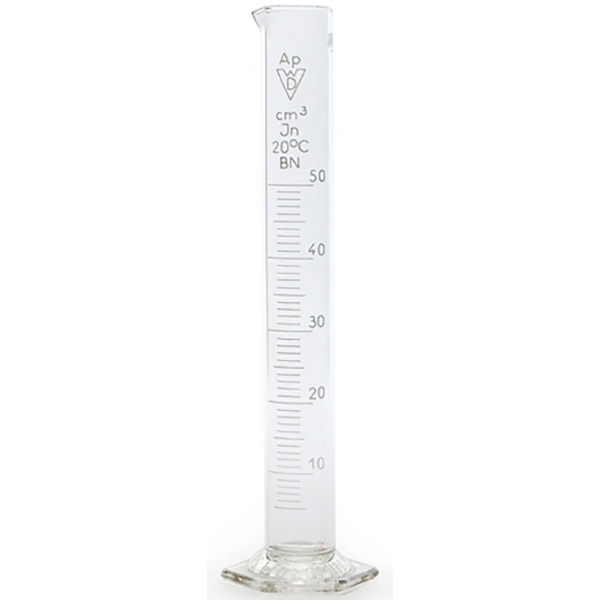 Цилиндр мерный ГОСТ-1770-74; стекло; 50 мл; диаметр=22, высота=190 мм; прозрачный