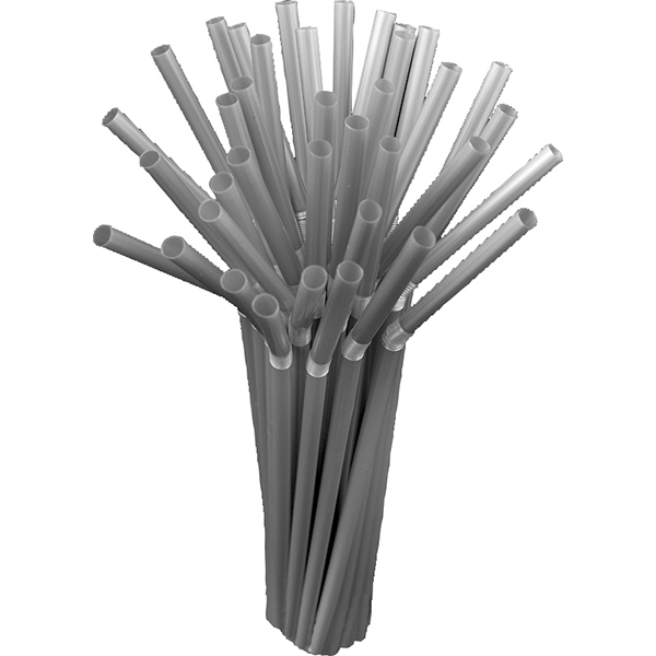 Трубочки «Фло» (250 штук); диаметр=5, длина=210 мм; серебряные