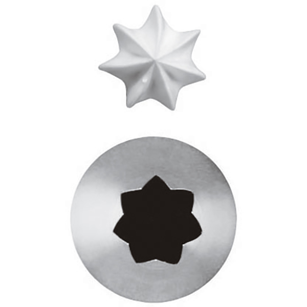 Насадка кондитерская «7-конечная звезда» (6 штук); сталь нержавеющая; диаметр=11 мм