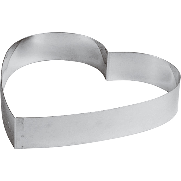 Форма кондитерская «Сердце»; сталь нержавеющая; диаметр=26, высота=4 см.