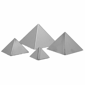 Форма кондитерская «Пирамида» (6 штук); диаметр=9, высота=6 см.